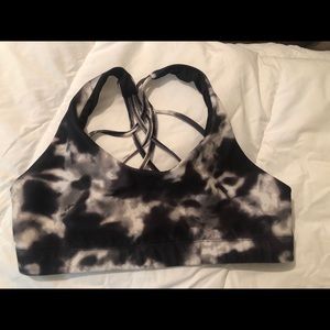 Tie Dye workout bra with back design